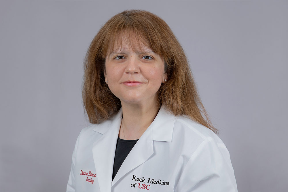 Diana Hanna, MD, a medical oncologist at Keck Medicine of USC, who specializes in gastrointestinal cancers and clinical trials