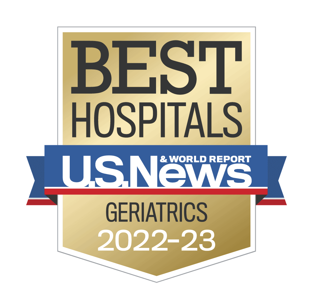 2022-23 US News and World Report Best Hospitals Survey Geriatrics Badge