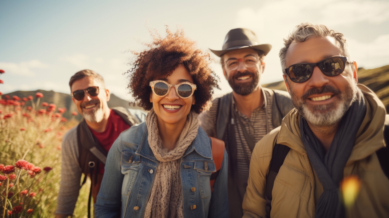 Cancer survivors, male and female, living healthy lives.