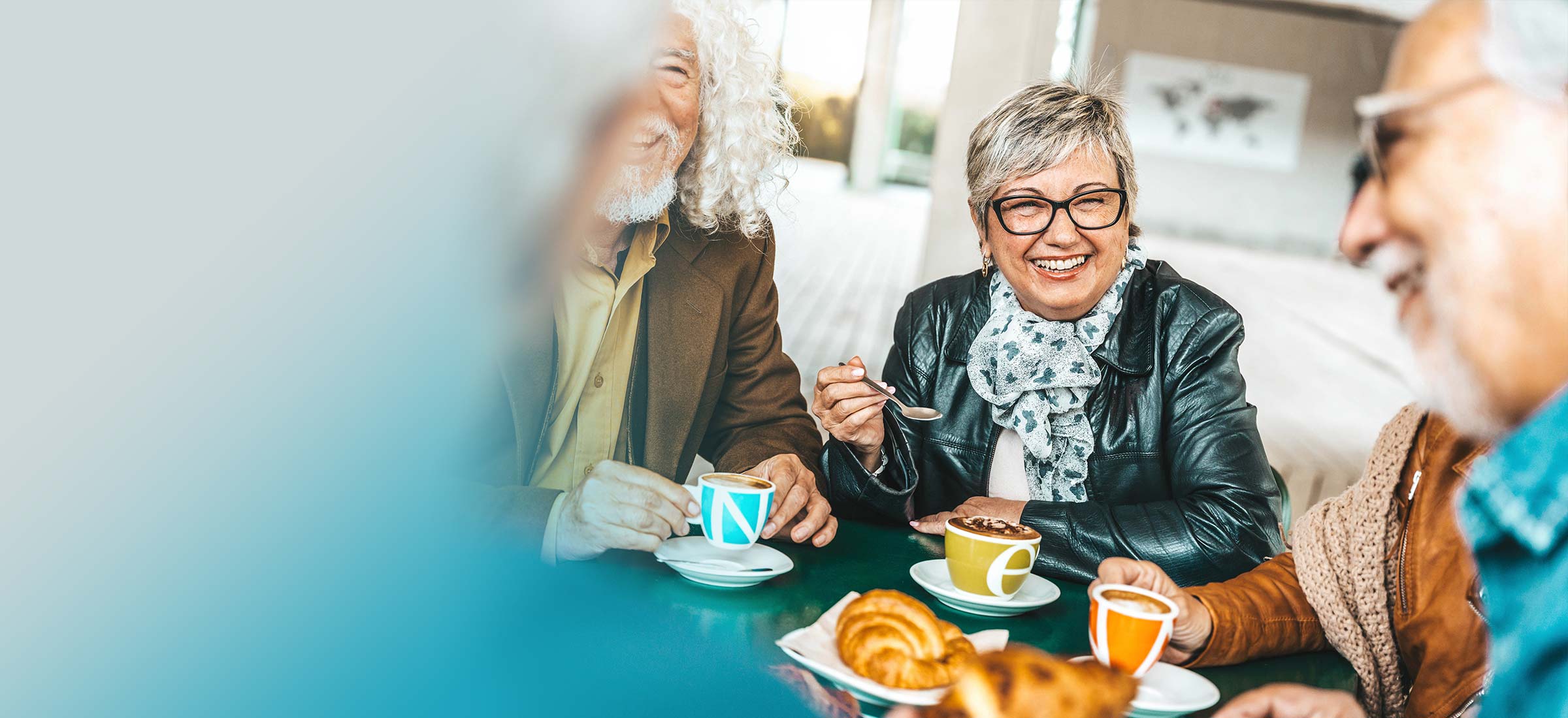 People having a good time in a cafe