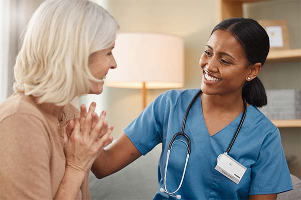 Patient with a physician