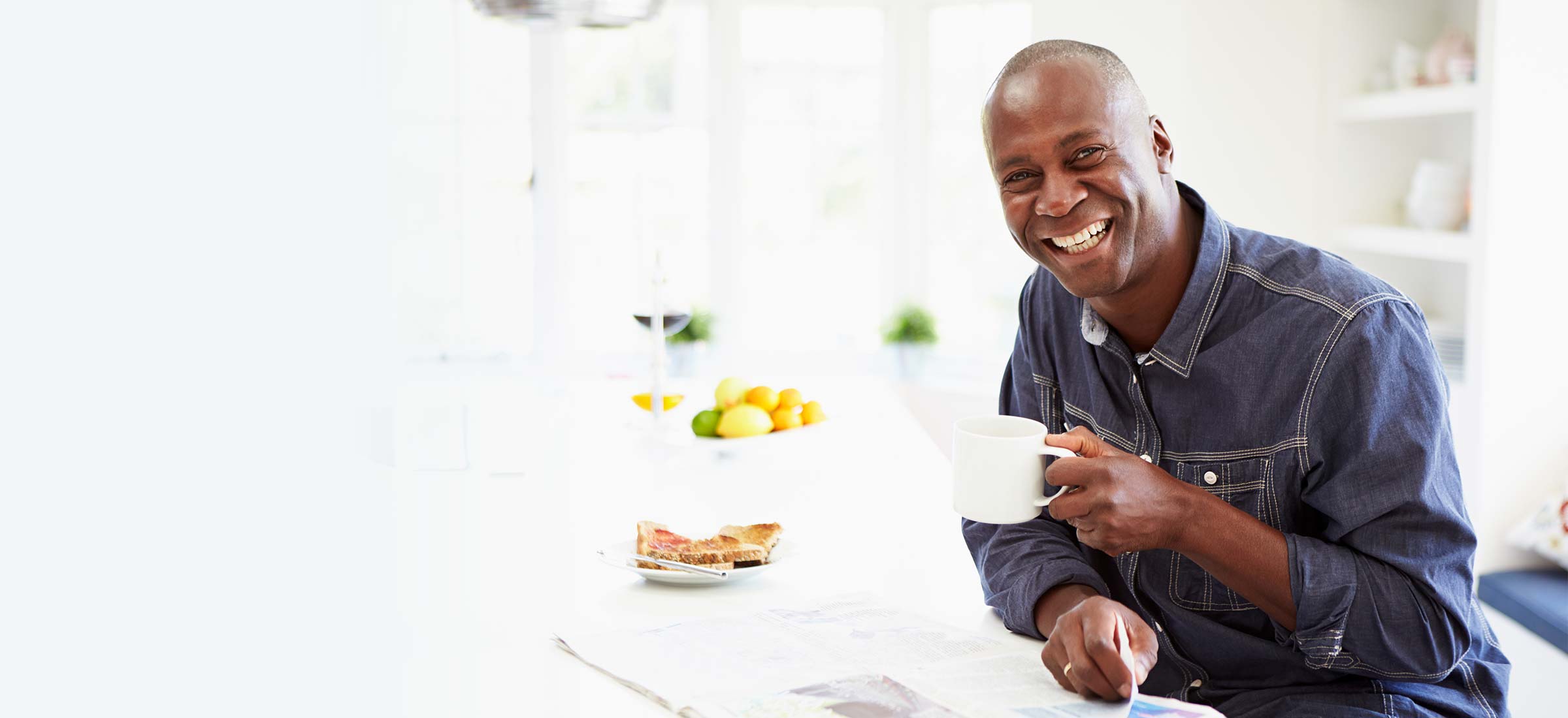 Person drinking coffee