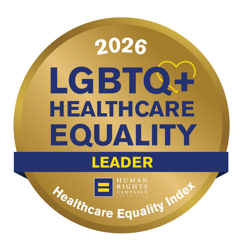 LGBTQ+ Healthcare Equality Leader Badge 2026.